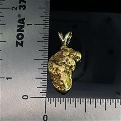 22K Yellow Gold Raw Nugget Pendant 3.1 grams